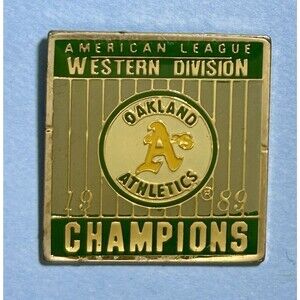1989 Oakland A's  American League Western Division Champions Pin
